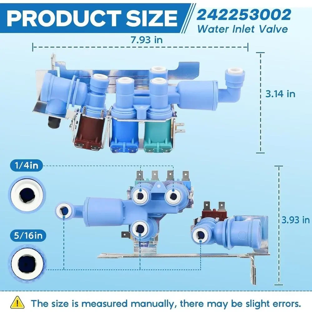 242253002 Refrigerator Ice Maker Water Inlet Valve for Frigidaire Electrolux